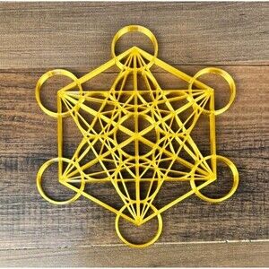 Metatron Cube Meditation Sacred Geometry 3D Printed Wall Art